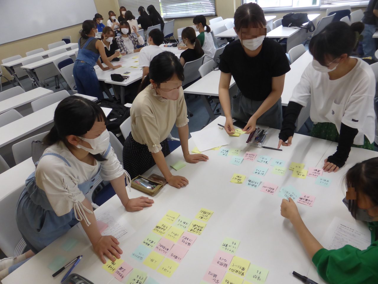 訪問後グループワークの様子