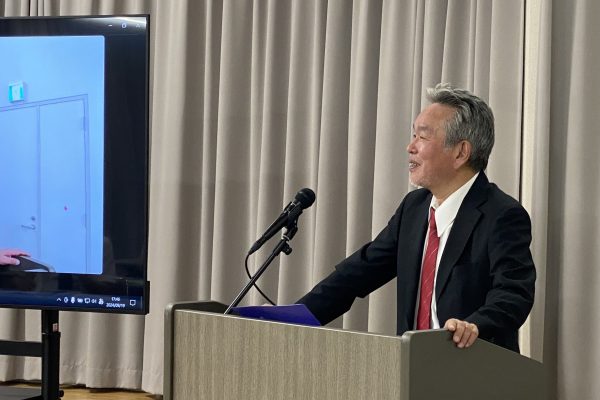 本学理事長が日の出塾講演会で講演いたしました