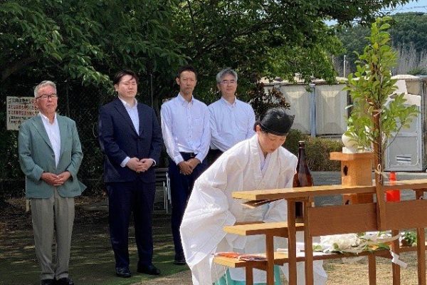 神戸常盤大学グラウンドにて清祓いの儀を執り行いました