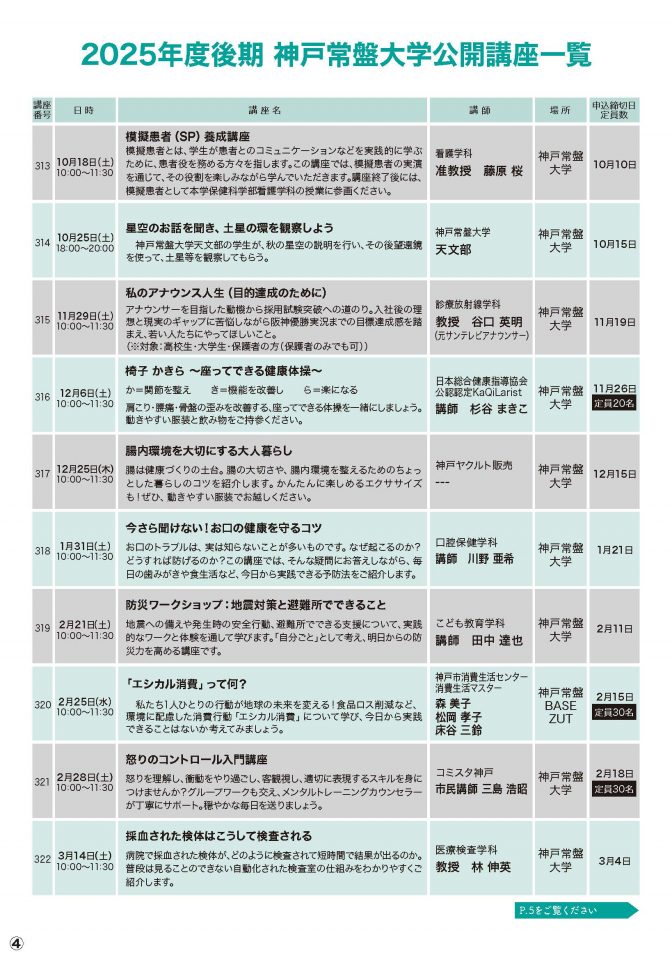 【地域・一般の方へ】11/29(土)、元サンテレビアナウンサー:谷口英明先生が2005年阪神優勝時の実況秘話やアナウンサー人生について、登壇されます。